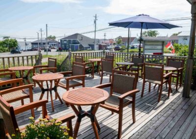 Pepperell Place Inn outdoor patio with seating